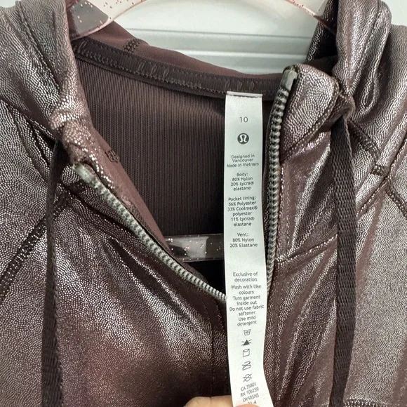 Lululemon Platinum Fitted Zip-Up Jacket with Hood NWT - Picture 4 of 5